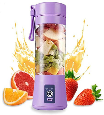 Portable Hand Held Blender for Shakes and Smoothies, Personal Blender for Protein with USB Rechargeable, 6-Point Stainless Steel Blades, 13oz Travel Cup for Gym, Car, Office, On the Go Blender