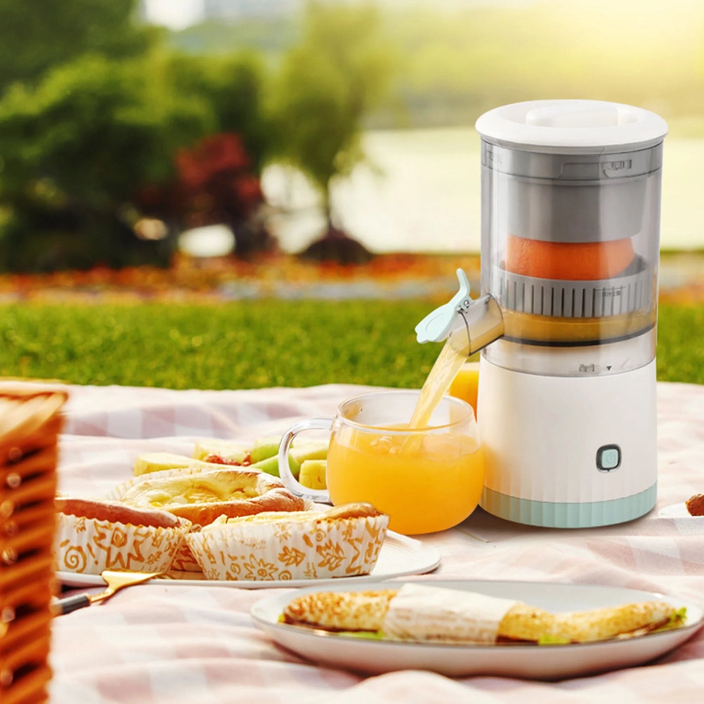 SAMADEX Electric Citrus Juicer – Exprimidor de Naranjas Electrico for Fresh Orange Juice - Automatic Orange/Lemon/Lime Juicer, BPA-Free, Easy Clean
