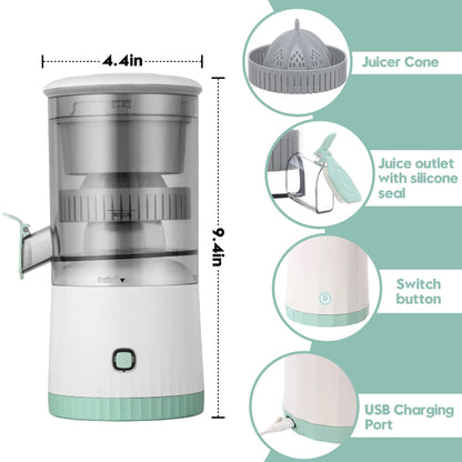 SAMADEX Electric Citrus Juicer – Exprimidor de Naranjas Electrico for Fresh Orange Juice - Automatic Orange/Lemon/Lime Juicer, BPA-Free, Easy Clean
